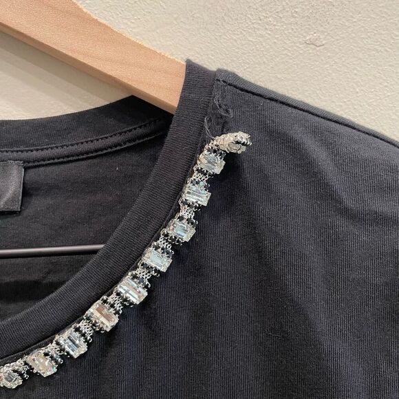 NWT Bailey 44 Jewel Neck Black Top - Size: Small - Picture 4 of 7